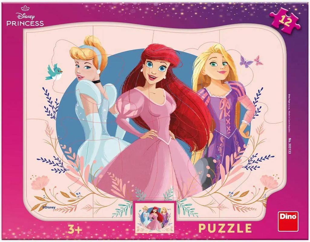 Dino - Puzzle Disney princezny 12 pieces - 1-39 dielov