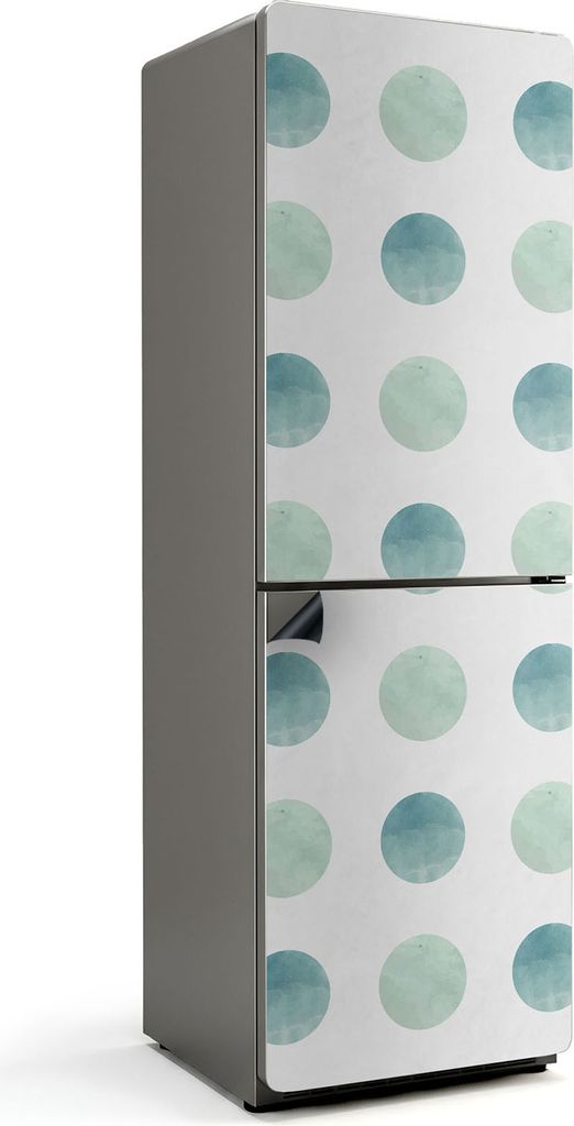 Muster mit Kreisen in Reihen – Magnetische Kühlschrank Abdeckung – Dekorfolie magnetisch Küche – Kühlschrank Magnet Deko – selbstklebend...