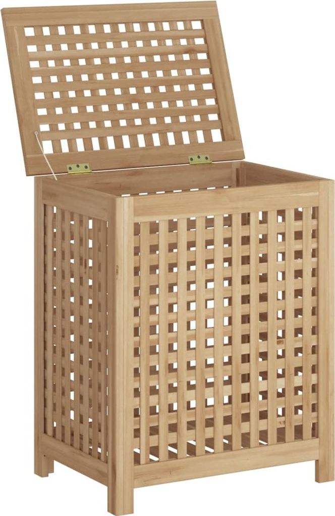 vidaXL Kôš na bielizeň 50x35x60 cm Teakové masívne drevo Obrázok produktu 