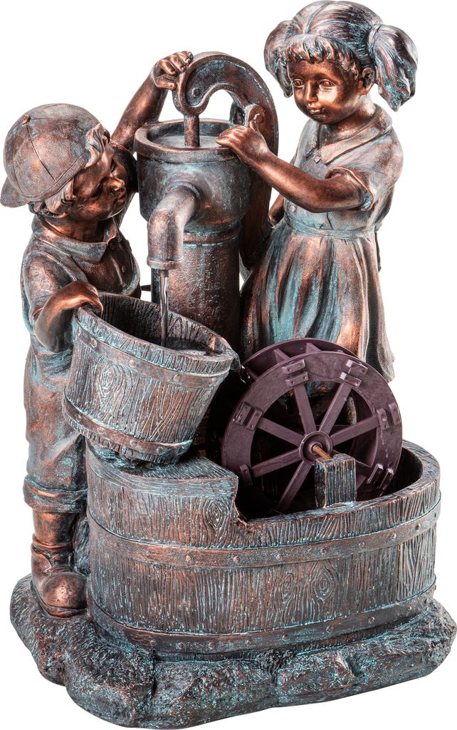 Dehner Gartenbrunnen Lea und Leon mit LED Beleuchtung, ca. Produktbild 1