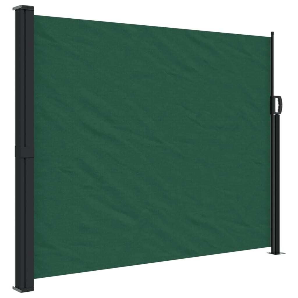 vidaXL Tenda laterale estensibile Verde scuro 170x300 cm Immagine del prodotto 