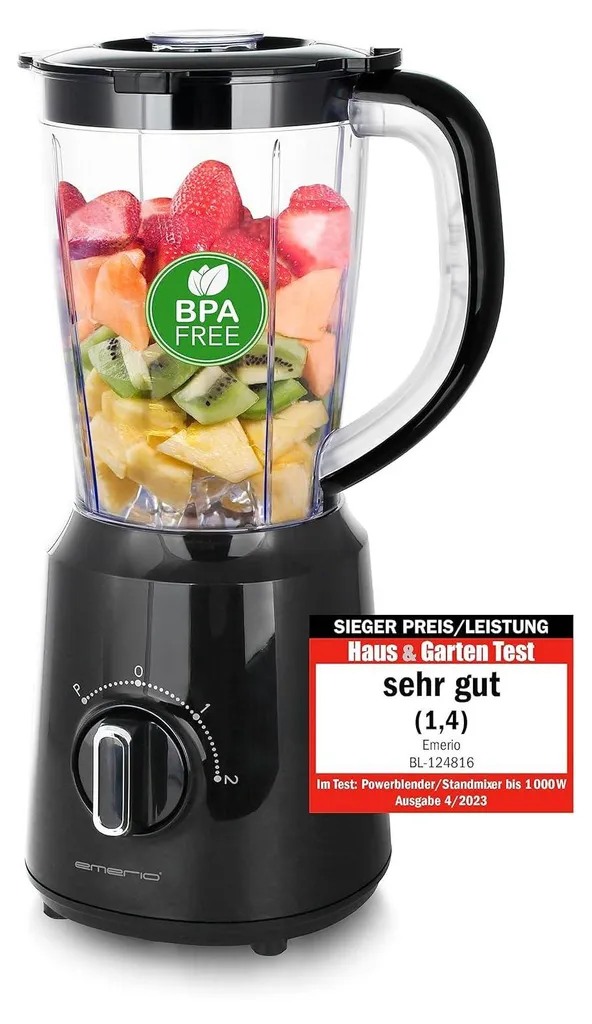 Frullatore Emerio Funzione Crush Ice: Crea Smoothie Perfetti in 1,5L