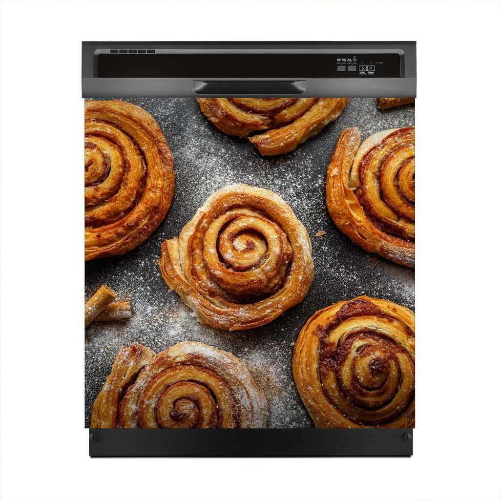 Aufkleber sticker 60x60 cm Dekorative folie Spülmaschine - süße Zimtrollen