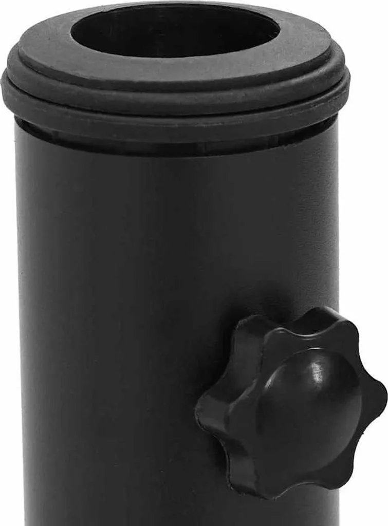 vidaXL Base Ombrellone Grigio e Nero 45x45 cm | Supporto Esterno Stabile - 6