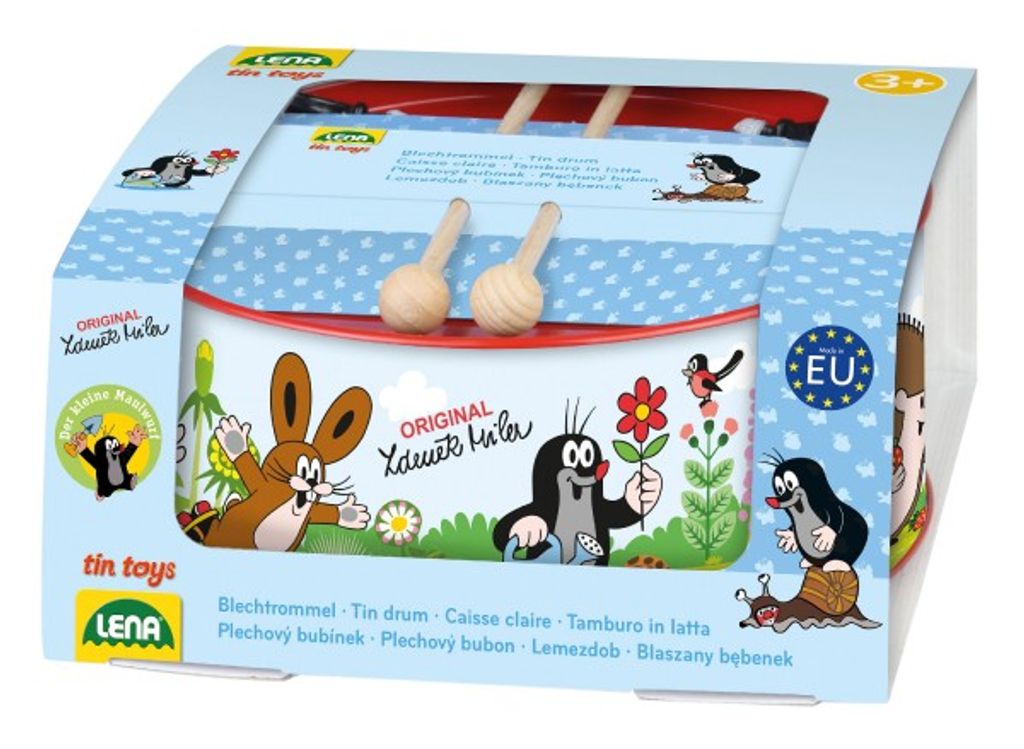 LENA Blechtrommel Der kleine Maulwurf 20cm Produktbild 
