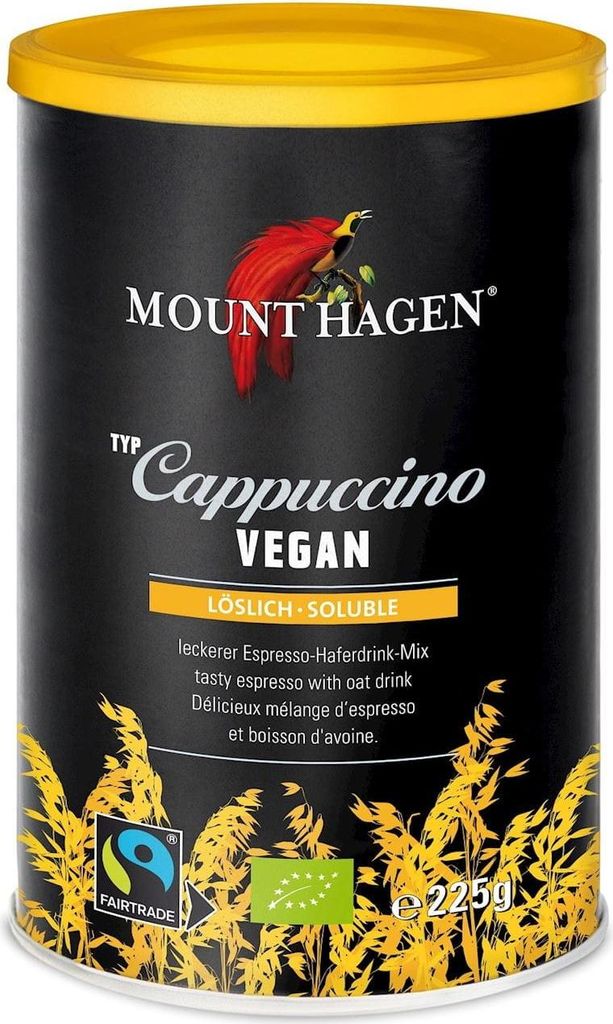 KAWA CAPPUCCINO WEGAŃSKIE FAIR TRADE BIO 225 g - MOUNT HAGEN