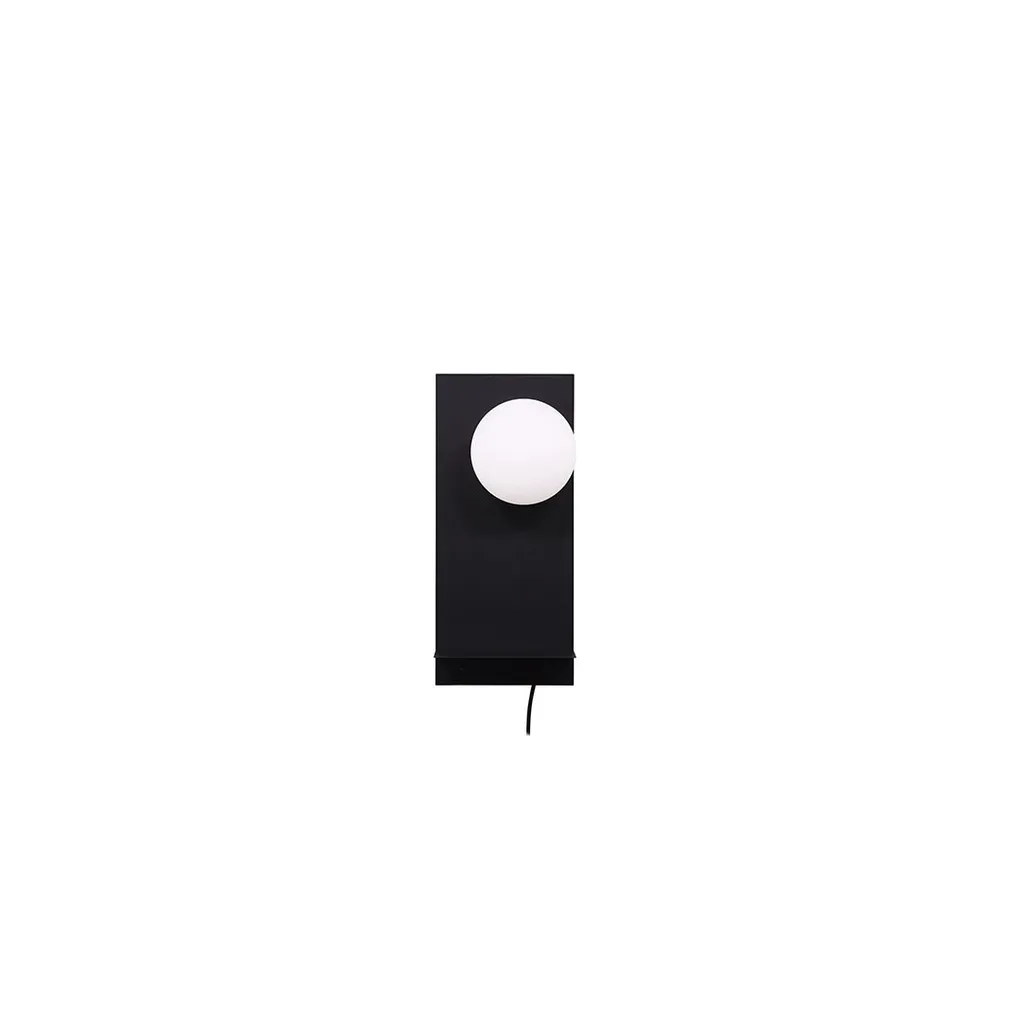 Applique Troyes métal noir 20x17x45cm structure robuste style industriel