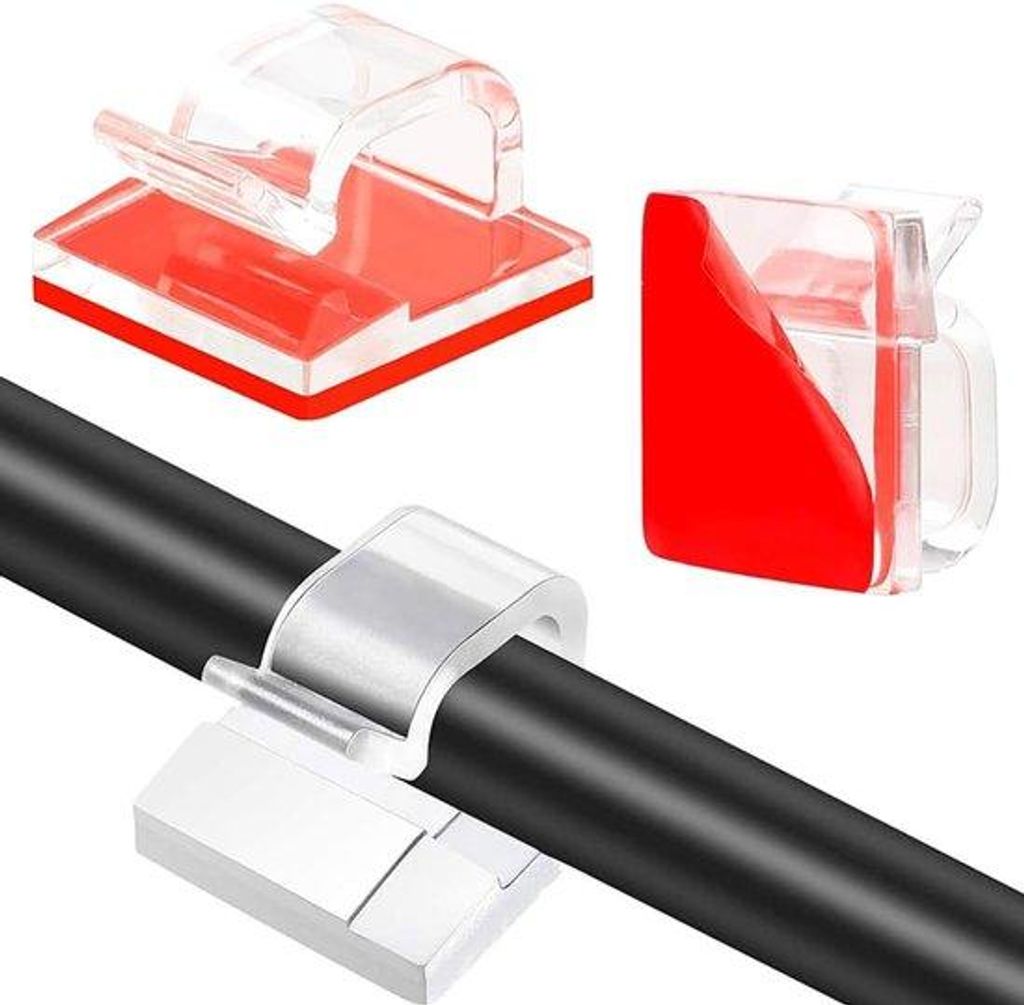 Famanu Kabelclips 50 Stück - selbstklebend für Produktbild 