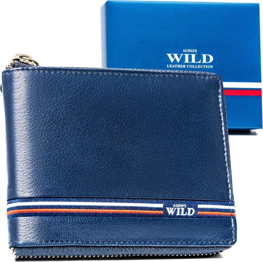 Portefeuille Always Wild N992ZGV en cuir véritable vintage pour homme