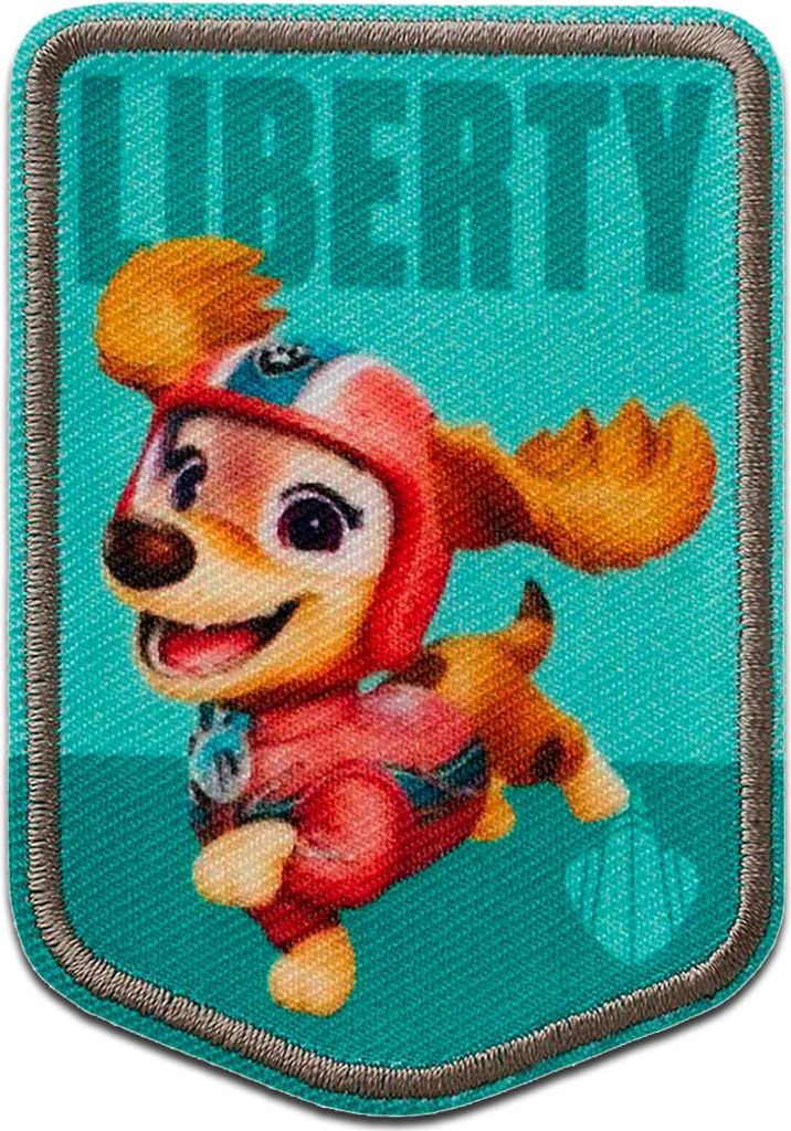 Mono-Quick Paw Patrol Liberty - Aufnäher, Bügelbild, Aufbügler, Applikationen, Patches, Flicken, zum aufbügeln, Größe: 7,8 x 5,5 cm
