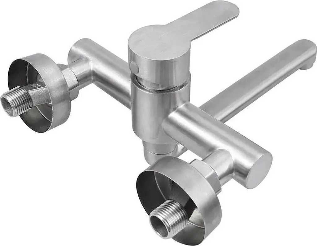Rubinetteria per bagno - Rubinetto per lavabo - Montaggio a vista - Acciaio inossidabile 304 - Nucleo della valvola in acciaio inossidabile - Superficie liscia - Facile da pulire - 1