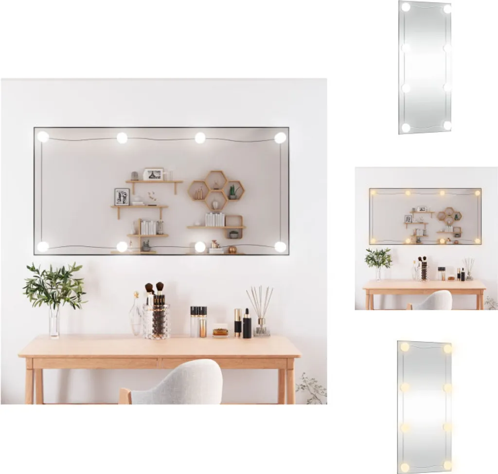 Specchio LED vidaXL 50x100 cm Rettangolare: Eleganza e Luce d'Ambiente