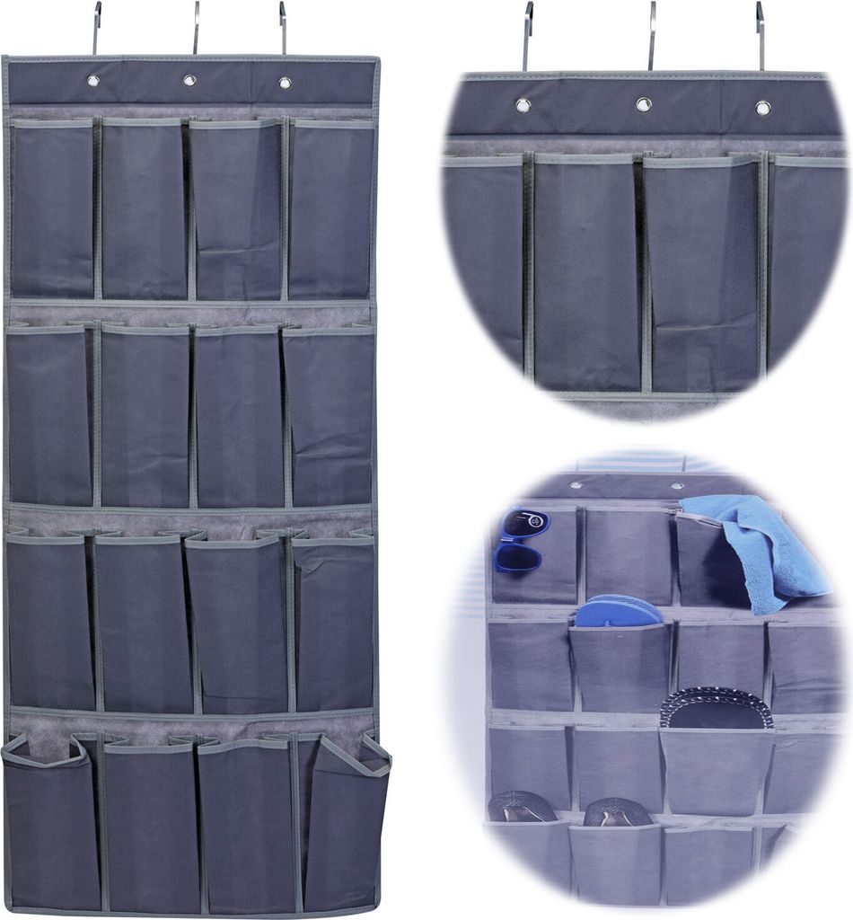 LS-LebenStil XL Hänge-Organizer Hängeregal 16 Fächer 110-45cm Türregal Schuhregal Hängetasche