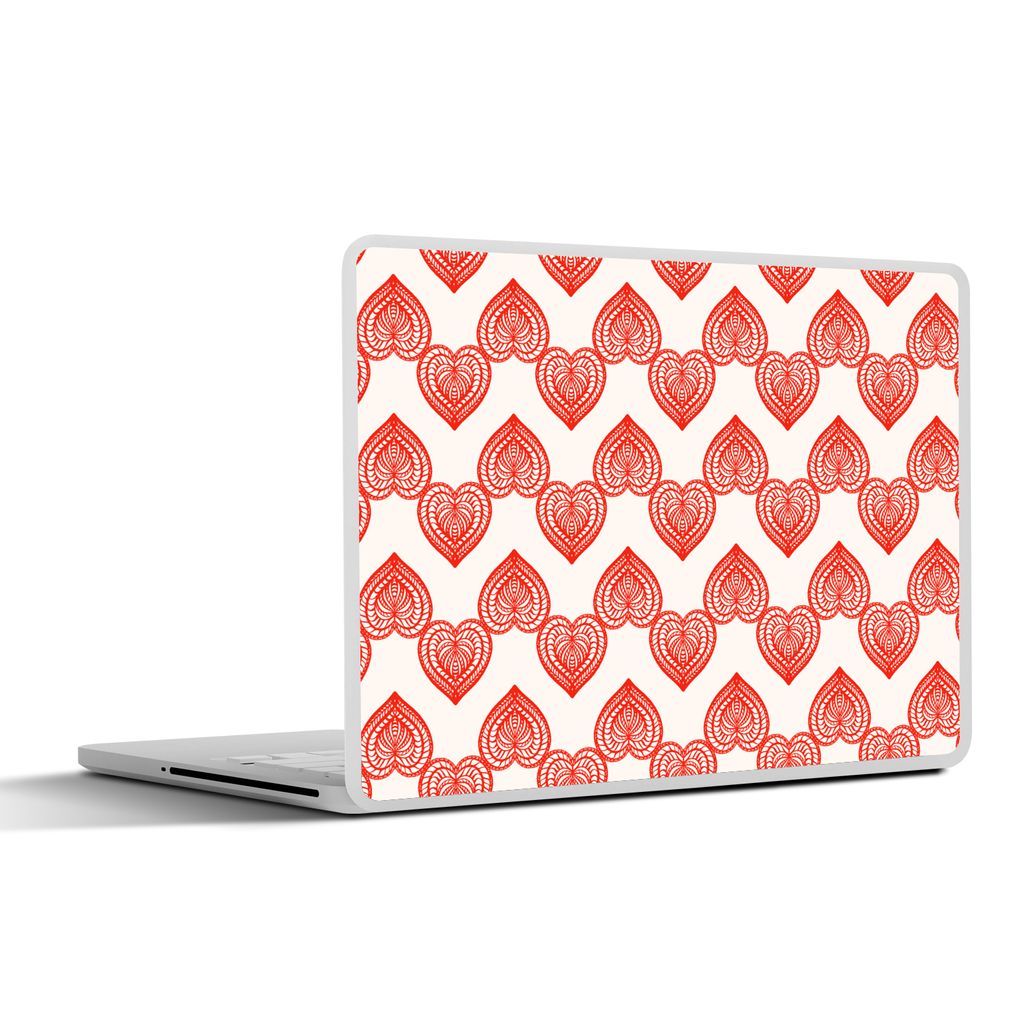 MuchoWow Laptop Aufkleber Sticker Cover Herz - Valentinstag - Geschenk 25x18 cm - Laptop-Deko