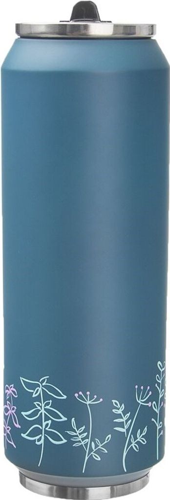 Orion Thermobecher | Isolierbecher | Thermosflasche dosenförmig hellblau aus Stahl auslaufsicher doppelwandig LOUKA 700 ml