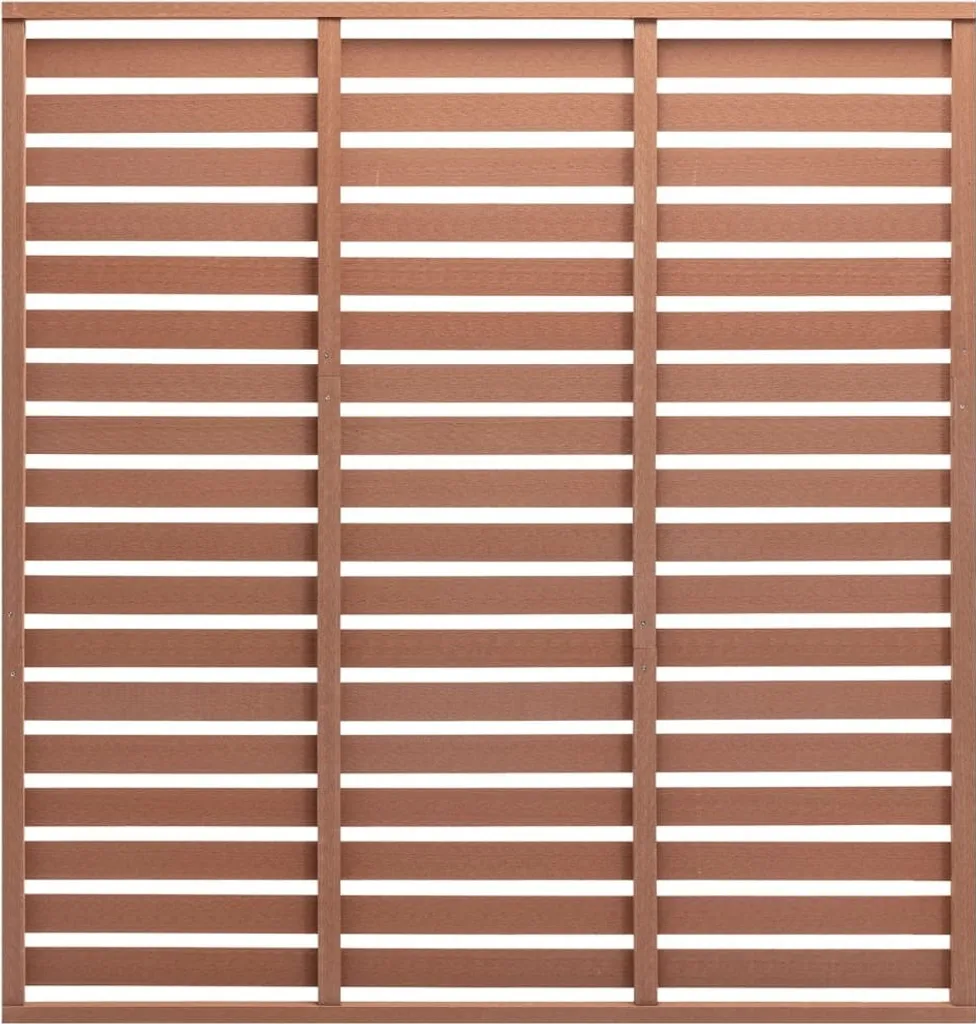Palissade de jardin en composite marron 180x180 cm - Clôture occultante