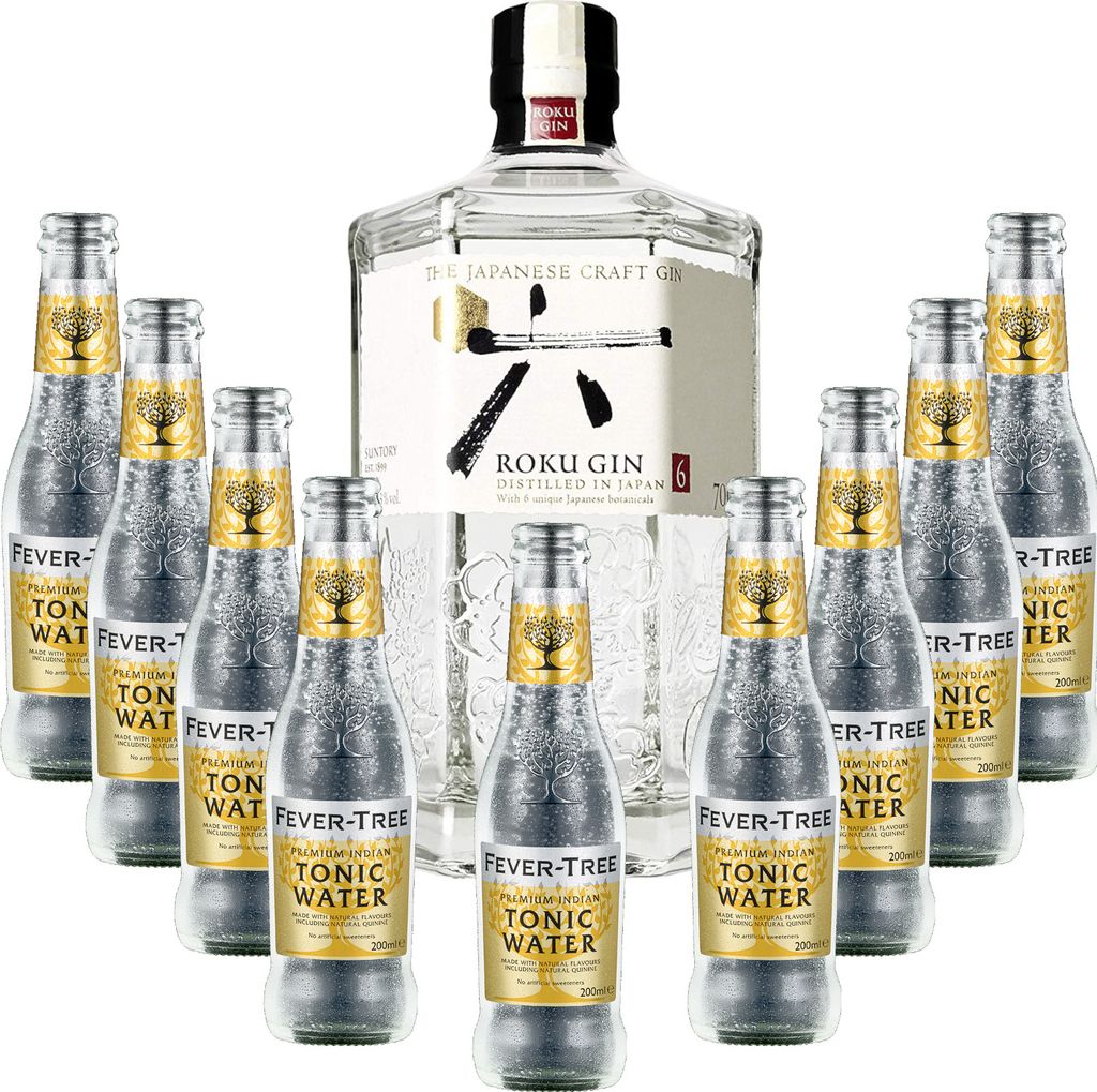 Pack Gintonic -   Gin Roku + 9 Fever Tree Indian Premium Produktbild 