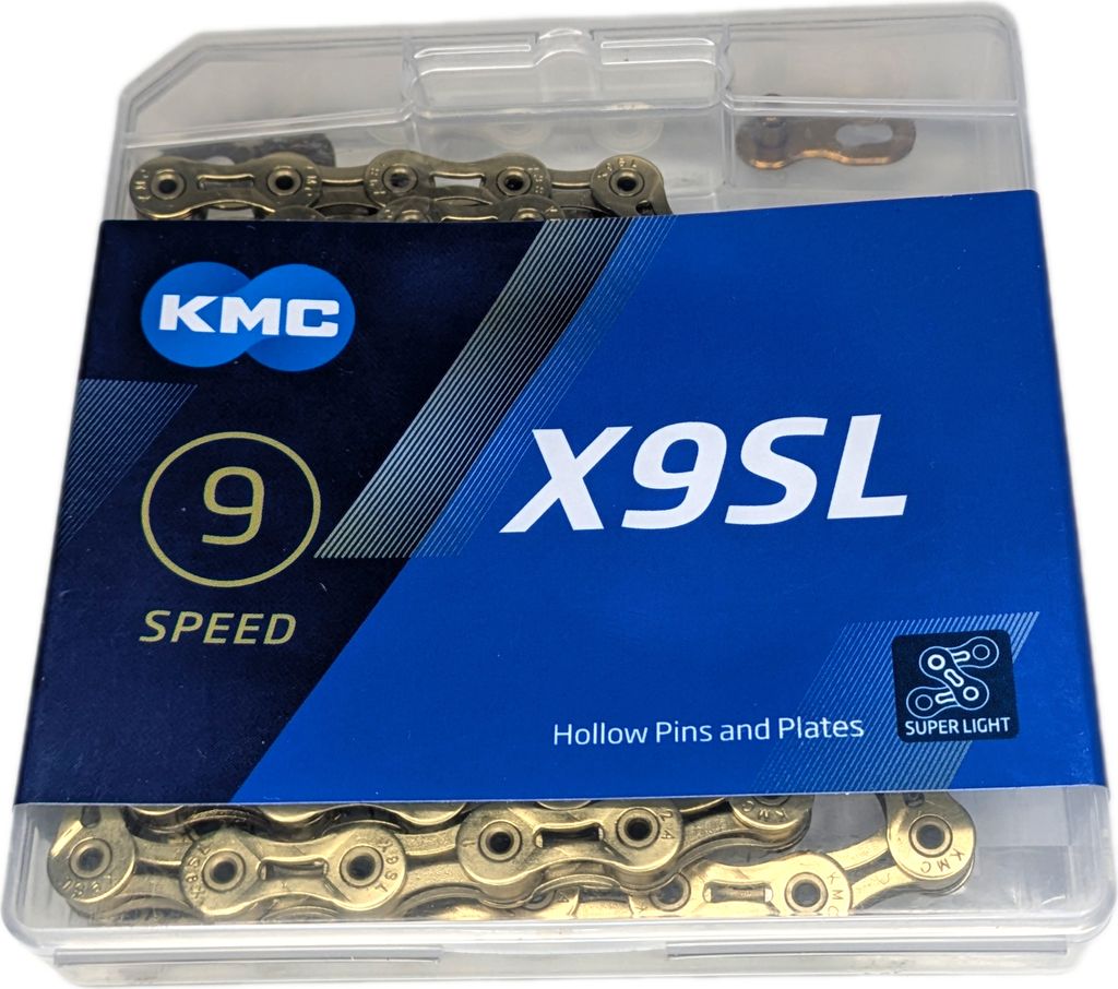 KMC X9SL Kette 114 Links 1/2 x 11/128 Gold Fahrrad-Kette 9 Produktbild 