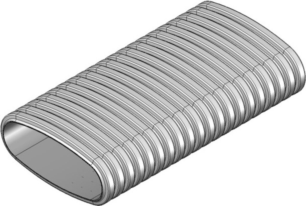 Helios FRS-R 51 Flexibles Lüftungsrohr Oval 51x114, 20m