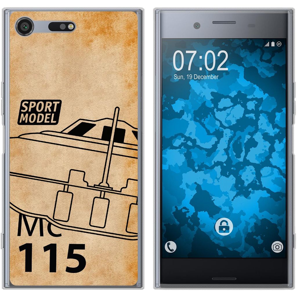 PhoneNatic Case kompatibel mit Sony Xperia XZ Premium Silikon-Hülle Space U.F.O. M1