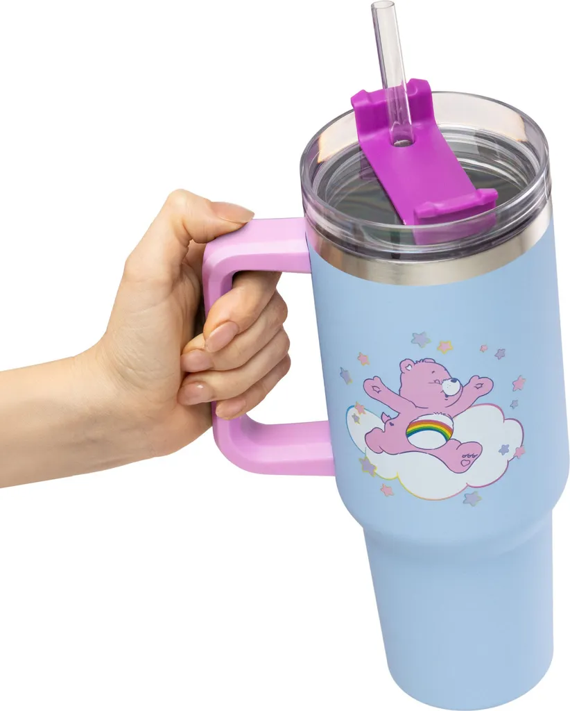 RFSHOP Tazza da caffè da viaggio con cani Doodle Dogs da 590 ml, con coperchio e cannuccia, tazza termica in acciaio inox a tenuta stagna, per bevande calde/fredde
