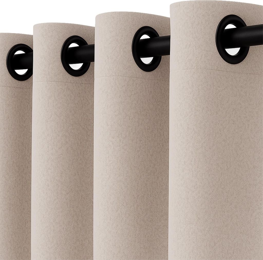 Heimtexland Filz Thermovorhang blickdicht abdunkelnd isolierend HxB 245x135 cm Kälteschutz Sonnenschutz Gardine Energiesparend Schalldämpfung Dek...