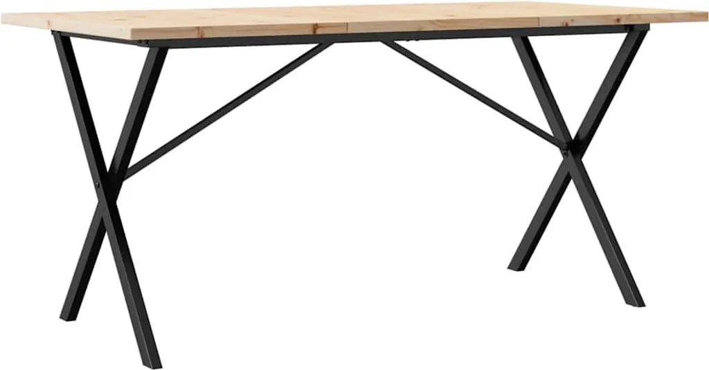 Tavolo da Pranzo Pino Massello 140x80 vidaXL Stile Nordico