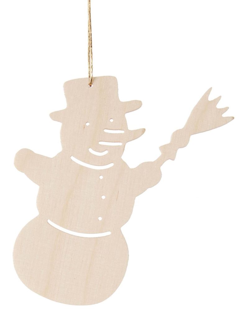 Baumbehang Schneemann mit Besen Höhe 70mm NEU