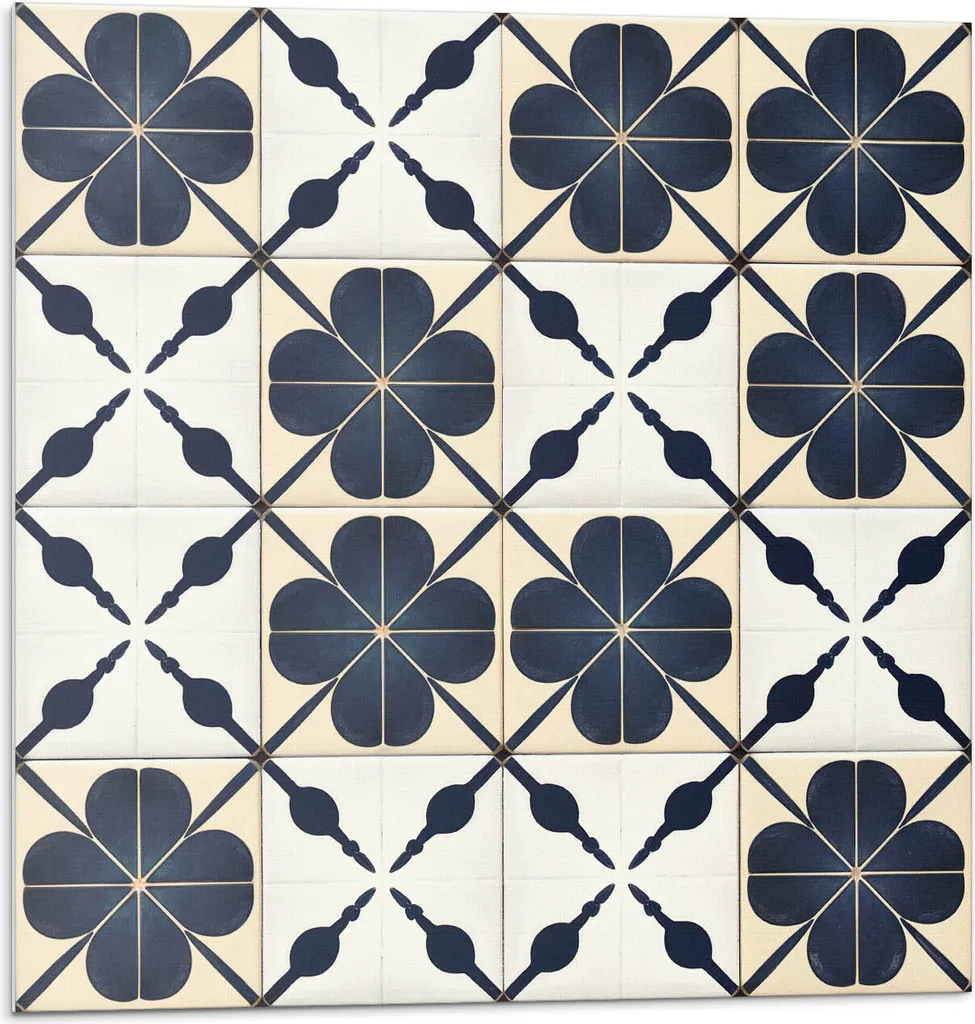 Piastrelle Autoadesive Floreali 30x30 cm | Rivestimento Vinile 9 pz