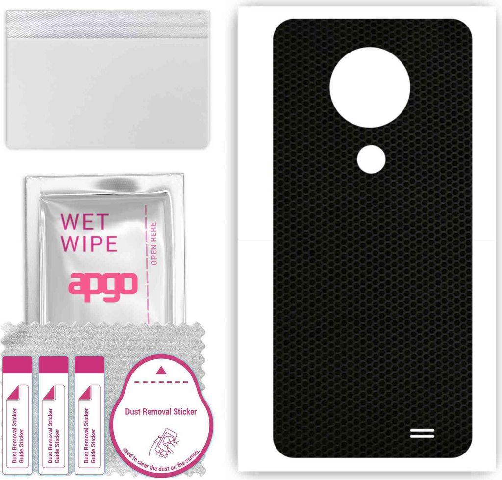 apgo Rückseite Schutzfolie, Skin, kompatibel mit Oukitel C19, Hinten Displayschutzfolie aus Vinylfolie, kratzfest, einfache Montage - Matrix