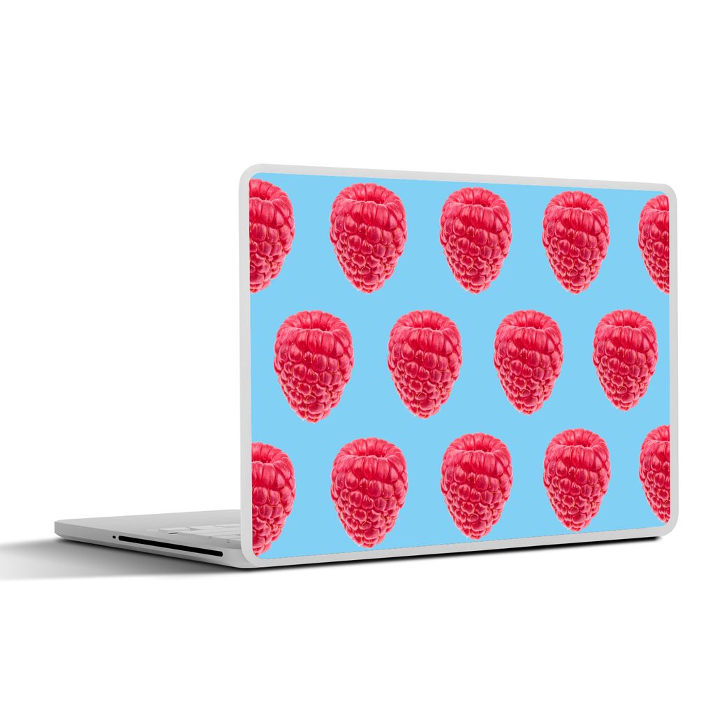 MuchoWow Laptop Aufkleber Sticker Cover Himbeere - Muster - Rosa 30x22 cm - Laptop-Sticker