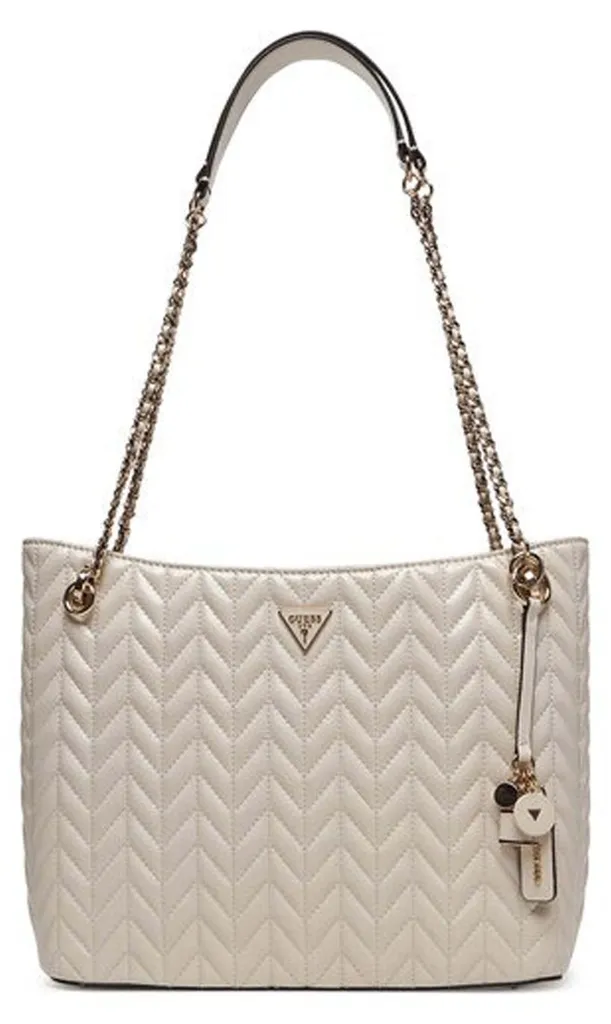 Sac Cabas Guess Cheryl 2 Comp Tote Beige - Sac à Main Femme avec Logo