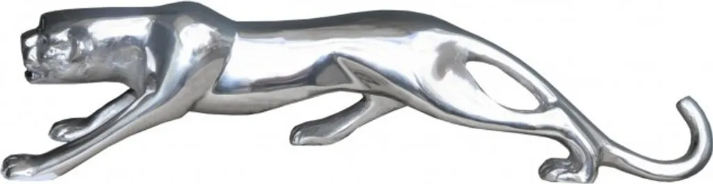 Sculpture Panthère Casa Padrino en aluminium poli L 61 cm décoration chic