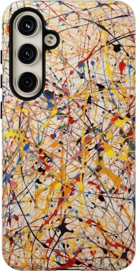 Bunte Linien und Spritzer – Hülle Kompatibel mit Samsung Galaxy S24 Plus