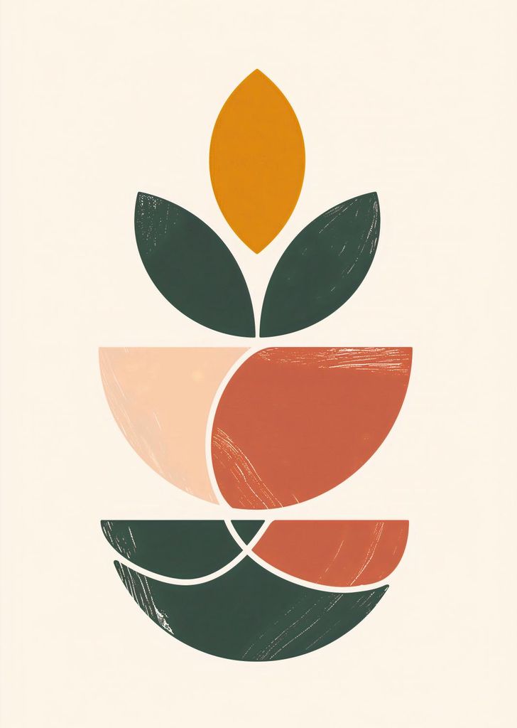 Poster für das moderne Boho-Wohnzimmer 64x90cm Nachhaltiges Wachstum