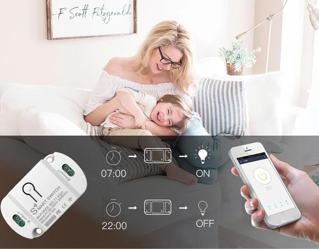 Modulo Smart Tuya per Casa: Controlla Luci e Timer via App e Voce - 5