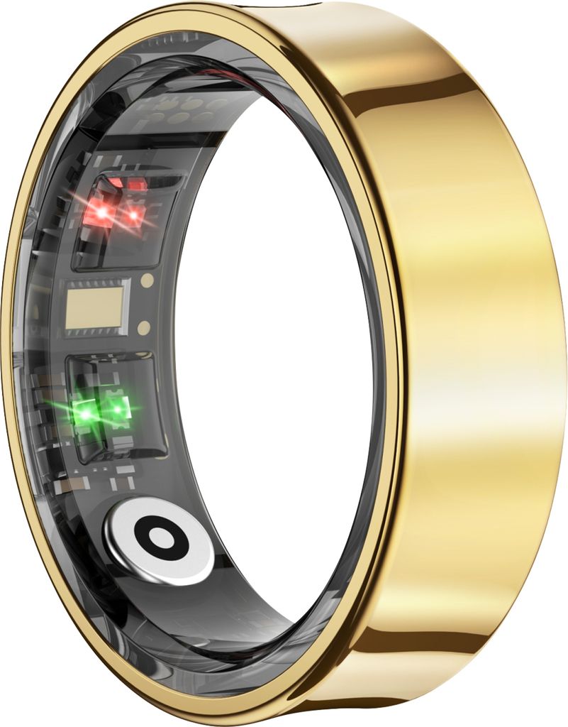 Avizar, Smart-Ring Bluetooth Gesundheit Sport Wasserdicht Größe 8, Gold