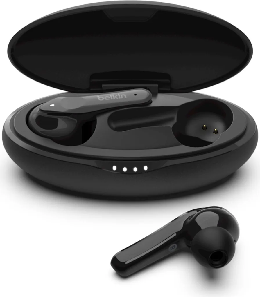 Belkin SOUNDFORM Move Plus Nero - Auricolari TWS con Ricarica Wireless
