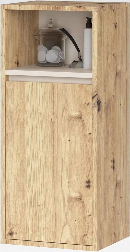 Badezimmer Hängeschrank VAMI 35 cm - Bad Hängeschrank 1 Tür 3 Regalböden - Hängeschränke fürs Bad - Wandschrank Hängend - Robuste - B35xH80...