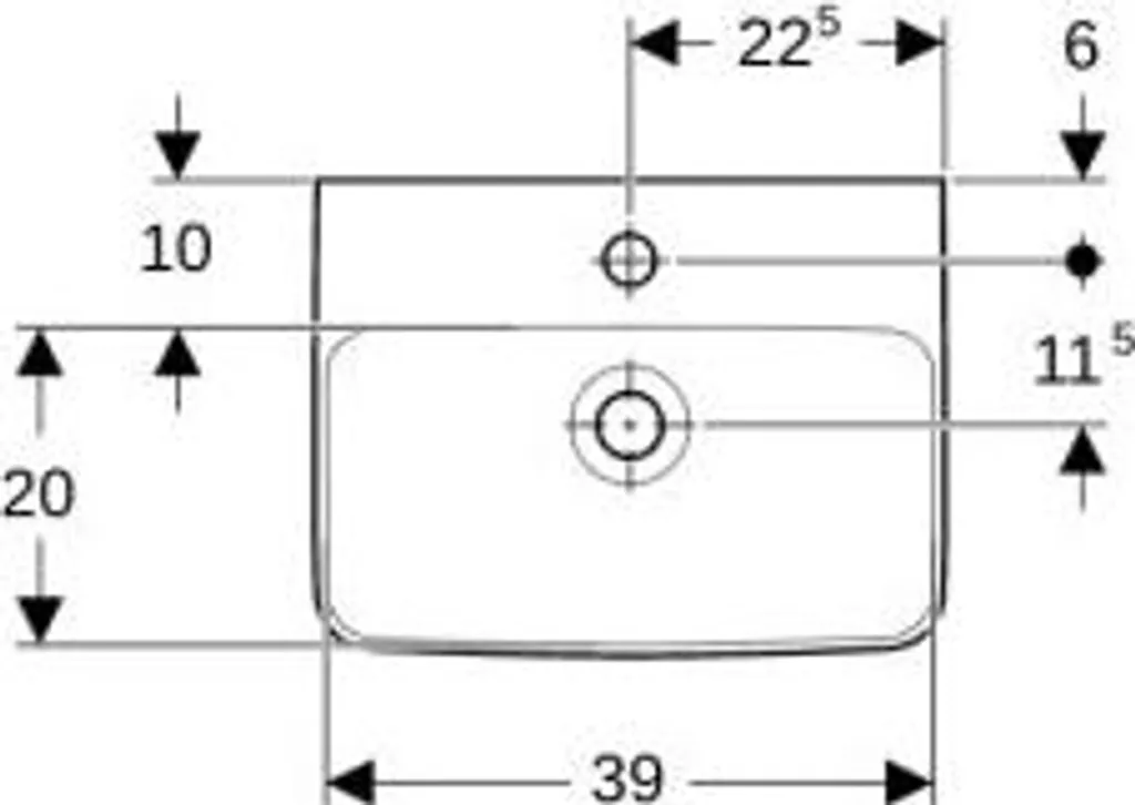 Geberit Renova Plan 45x34 Lavabo Piccolo: Ceramica 501.625.00.1 Prezzo - 4