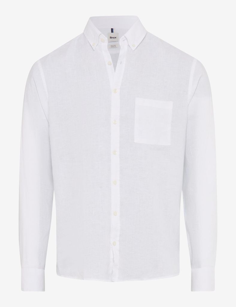 Brax - Herren Leinen Hemd, Style Daniel S (74-0006), Größe:3XL, Farbe:White (99)