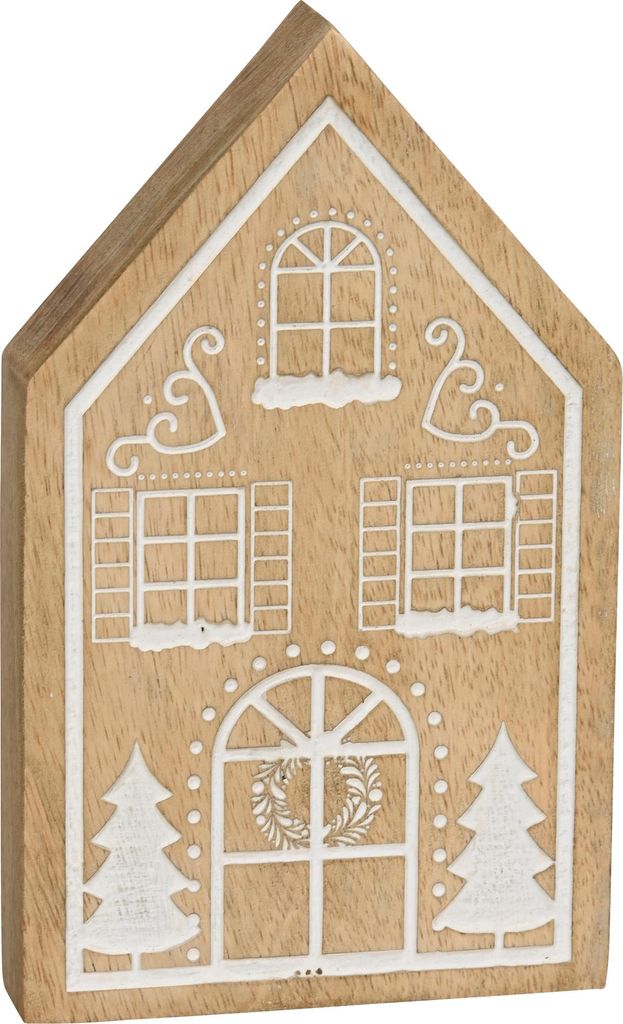 Holzhaus Weihnachtsdeko in 18 cm Dekohaus für Weihnachten