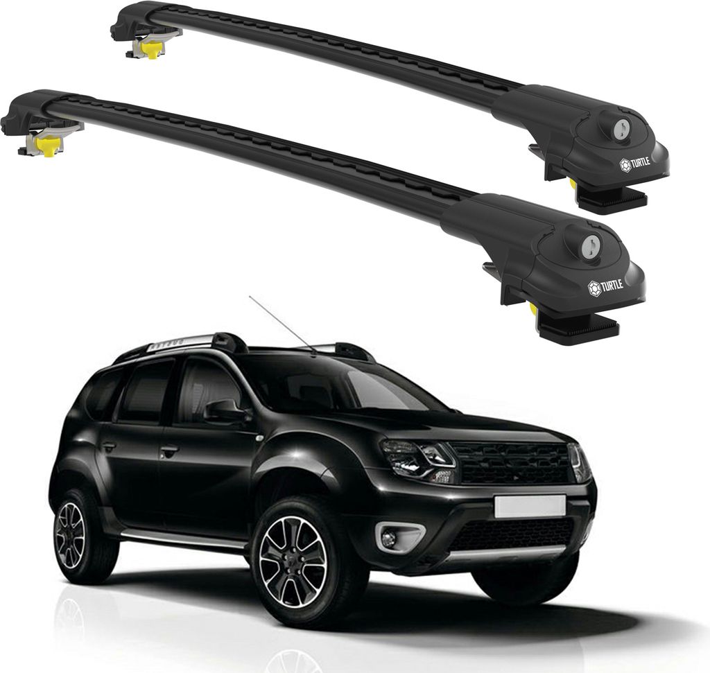 TURTLE DACHTRÄGER AIR-1 DACIA DUSTER HS 2014 - 2017 (Raised Rails) , Schwarz
