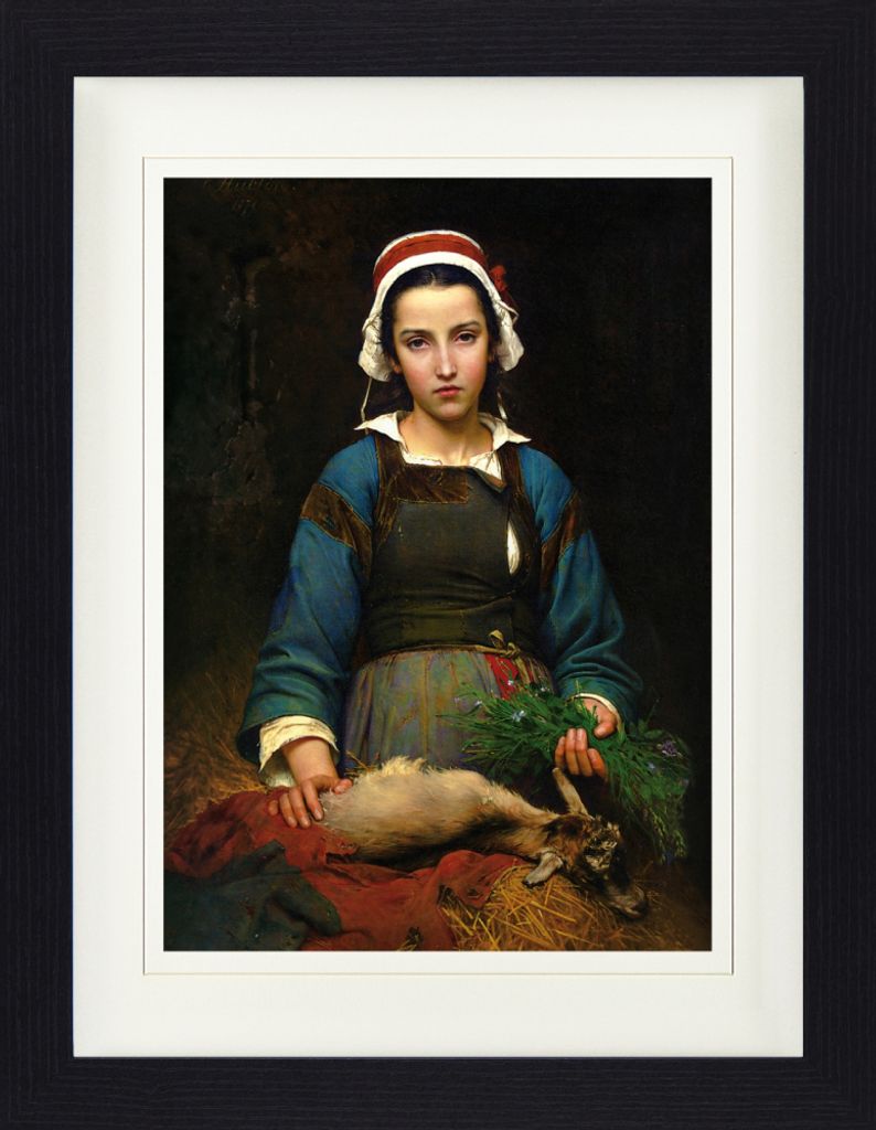 Emile Auguste Hublin Gerahmtes Bild Mit Edlem Passepartout | Wand-Bilder | Im Bilderrahmen - A Friend In Need, 1879 (40 x 30 cm)