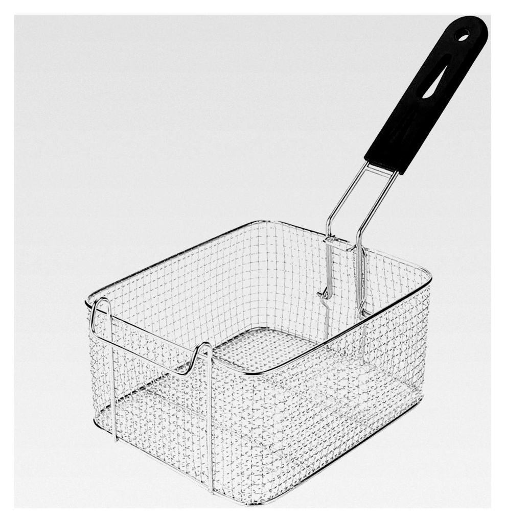 Frittierkorb mit langem Griff aus Metallgeflecht für die Küche