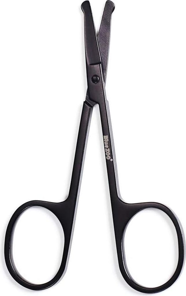3,5 Zoll Augenbrauenschere - Gesichtshaarschneider - Wimpernhaare trimmen - Pflege-Schere - Kosmetisches Make-Up-Werkzeug - Sicherheitsschere (Schw...