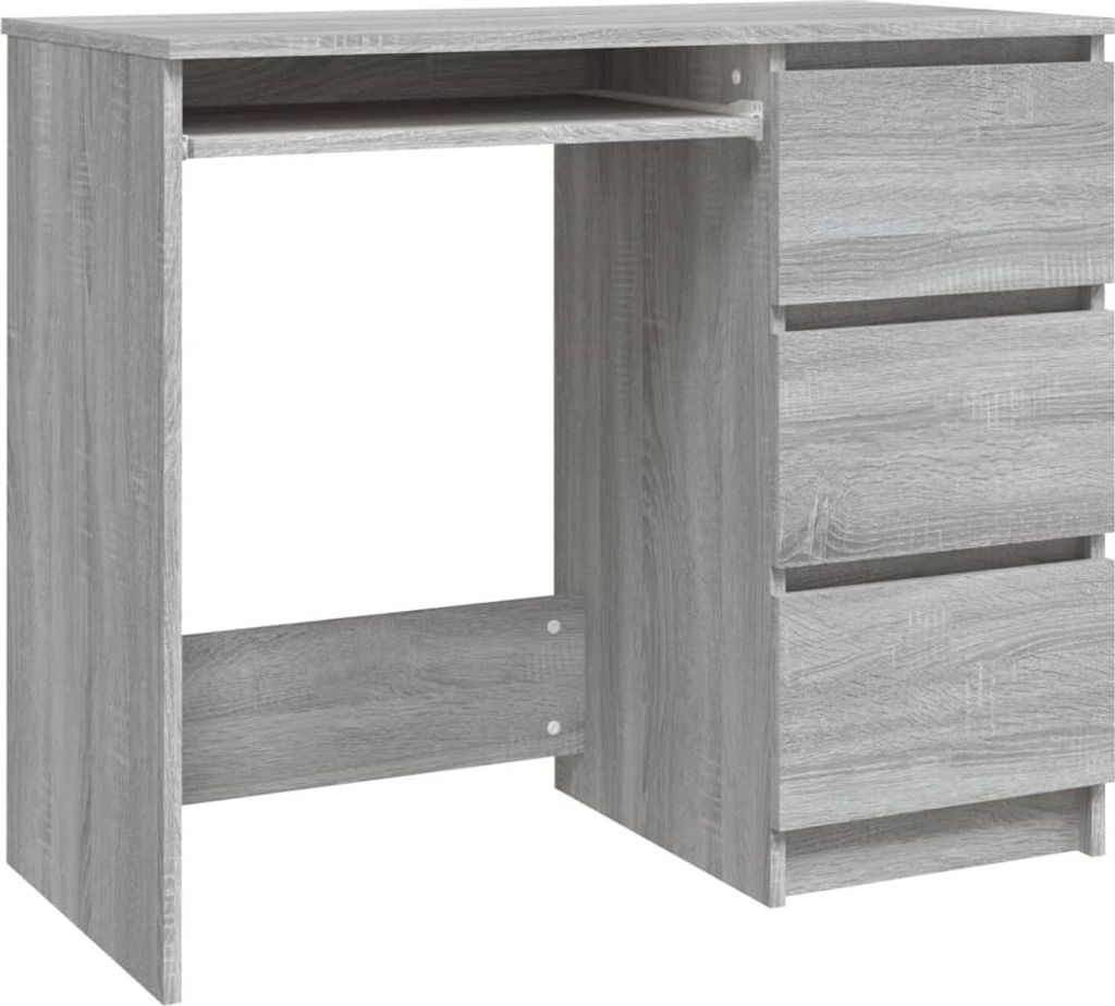 Schreibtisch Grau Sonoma 90x45x76 cm Holzwerkstoff