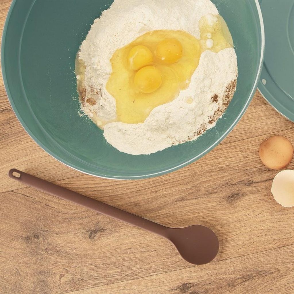 Silikon-Küchenlöffel zum Kochen, Rühren und Auftragen auf Teflon