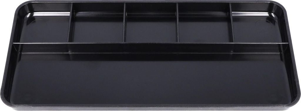 Stifteschale E-744584 00 25x12x1,6cm Kunststoff 6 Fächer schwarz Packung mit 48 Stück