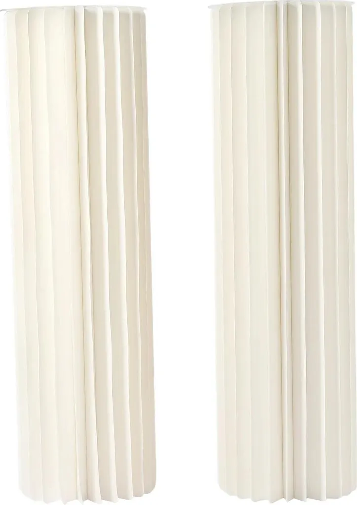 Présentoir de fleurs colonnes pliables en carton blanc Lot de 2 H1m